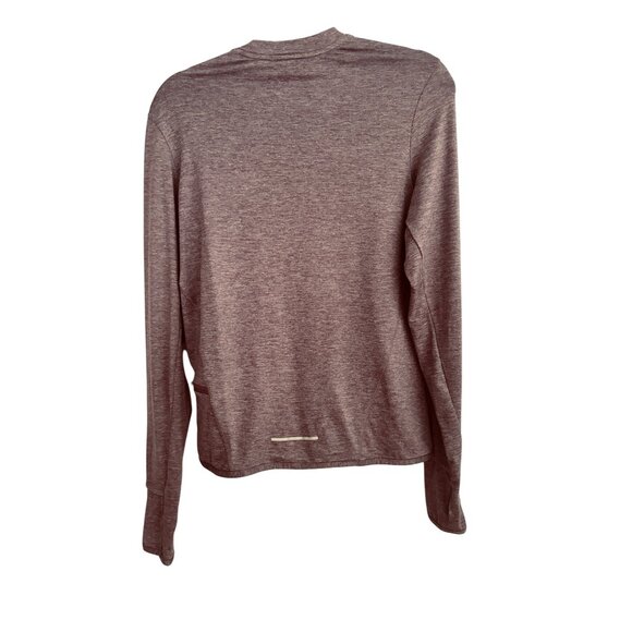 NWT Nike Womens Small Dri-Fit Long Sleeve Heathered Maroon Top - Picture 7 of 14